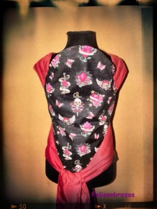 Mei tai rojo con calaveras