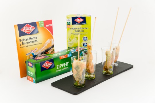 Papillote de langostinos