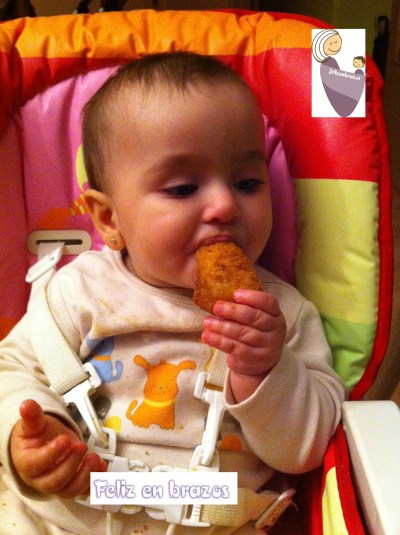 8 meses y las ricas croquetas que hace mamá