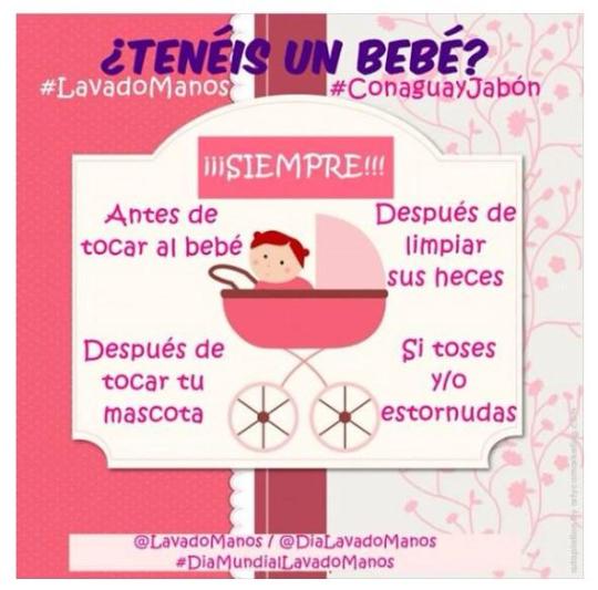 lavado de manos si tienes bebé