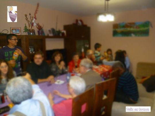 Parte de la mesa en la primera Nochebuena en casa